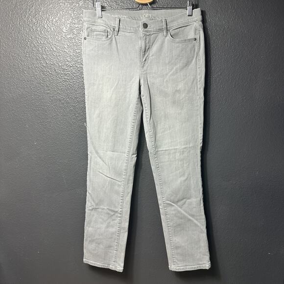 Ann Taylor LOFT Women's Light Gray Modern Straight Jeans Size 31/12 - Picture 3 of 8